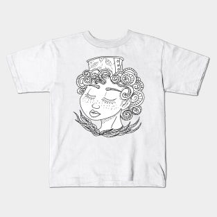 Thoughtful Girl Kids T-Shirt